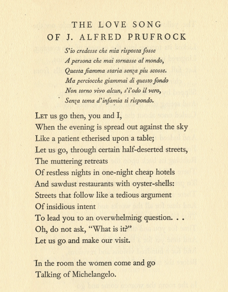 The Love Song of J. Alfred Prufrock